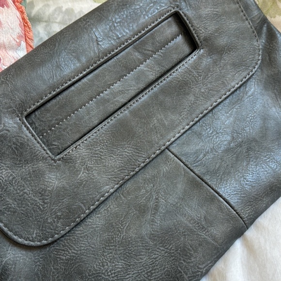 NEW Gray Vegan Leather Wristlet Clutch – Spacious & Stylish | $90 - Picture 8 of 10